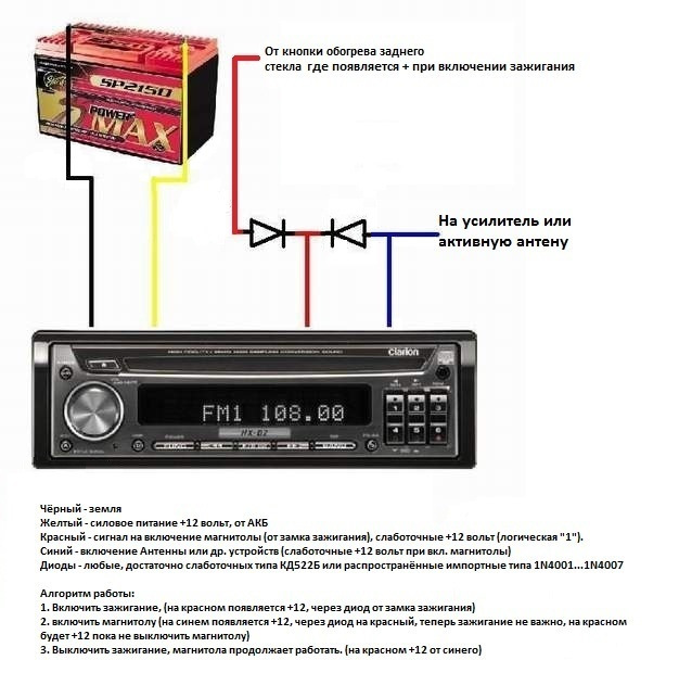 Китайская магнитола Zeepin 4022D. Высасывание АКБ, коммутация и решение проблем