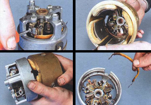 Щетки и обмотка стартера