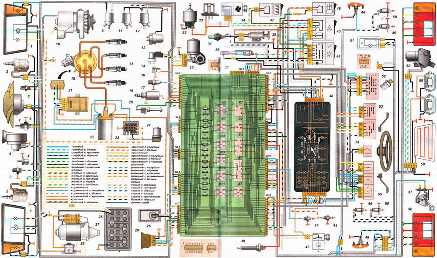 Проводка ваз 2114 е газ