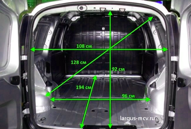 Размеры кузова грузового ларгуса