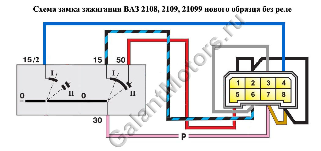 Ремонт контактной группы замка зажигания ваз 2109