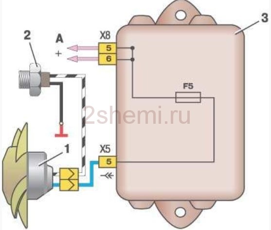 Электросхема включения вентилятора охлаждения ваз 2115 инжектор