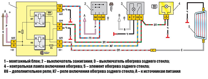 Как проверить обогрев заднего стекла ваз 2114