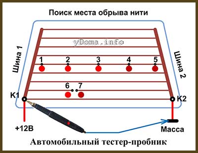 Как проверить обогрев заднего стекла ваз 2114